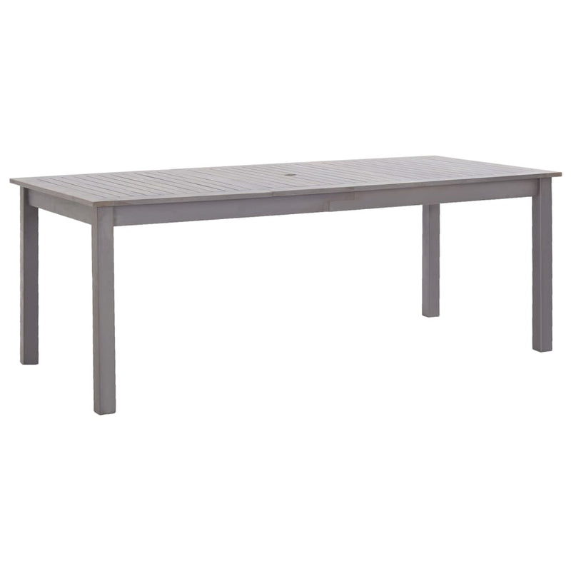vidaXL 9 Piece Outdoor Dining Set Grey Solid Acacia Wood