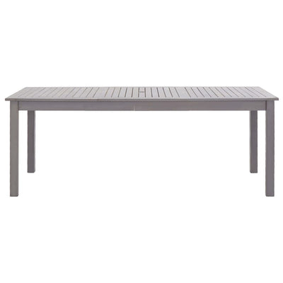 vidaXL 9 Piece Outdoor Dining Set Grey Solid Acacia Wood