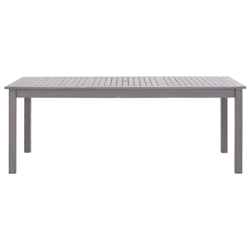 vidaXL 9 Piece Outdoor Dining Set Grey Solid Acacia Wood