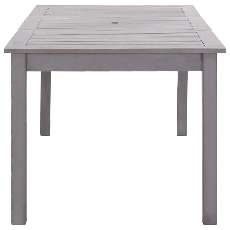 vidaXL 9 Piece Outdoor Dining Set Grey Solid Acacia Wood