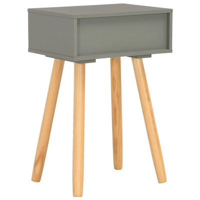 vidaXL Bedside Tables 2 pcs Grey Solid Pinewood