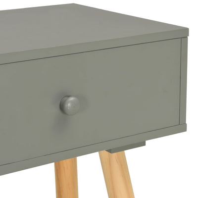 vidaXL Bedside Tables 2 pcs Grey Solid Pinewood