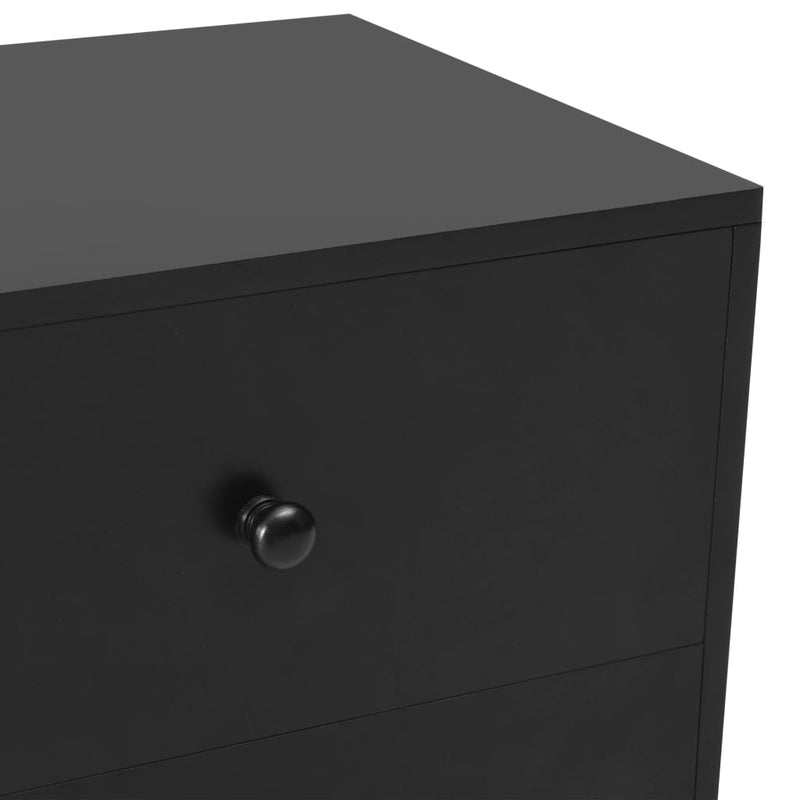 vidaXL Bedside Cabinets 2 pcs Black 40x30x50 cm Solid Pinewood