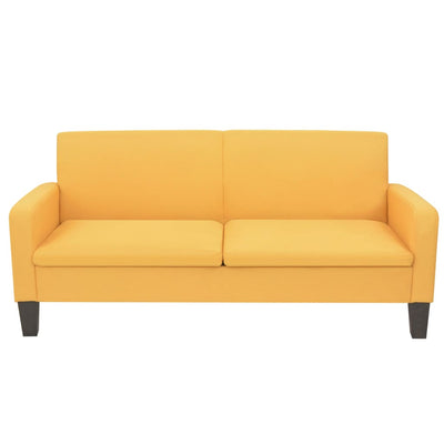 vidaXL 2 Piece Sofa Set Fabric Yellow
