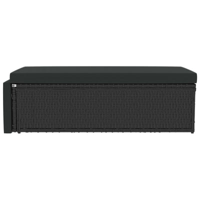 vidaXL 2 Piece Garden Lounge Set with Cushions Poly Rattan Brown