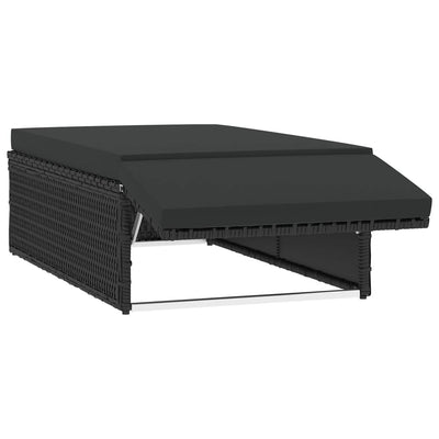 vidaXL 2 Piece Garden Lounge Set with Cushions Poly Rattan Brown