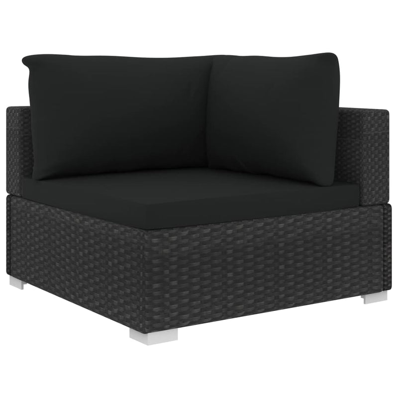 vidaXL 12 Piece Garden Lounge Set with Cushions Poly Rattan Grey