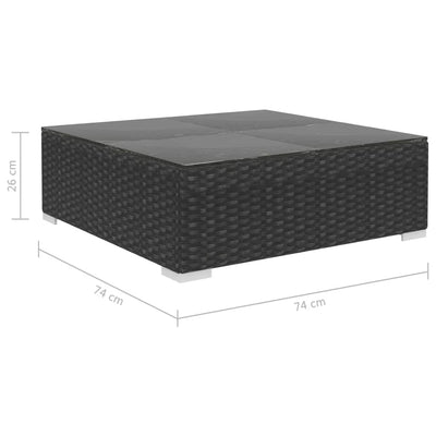 vidaXL 12 Piece Garden Lounge Set with Cushions Poly Rattan Grey