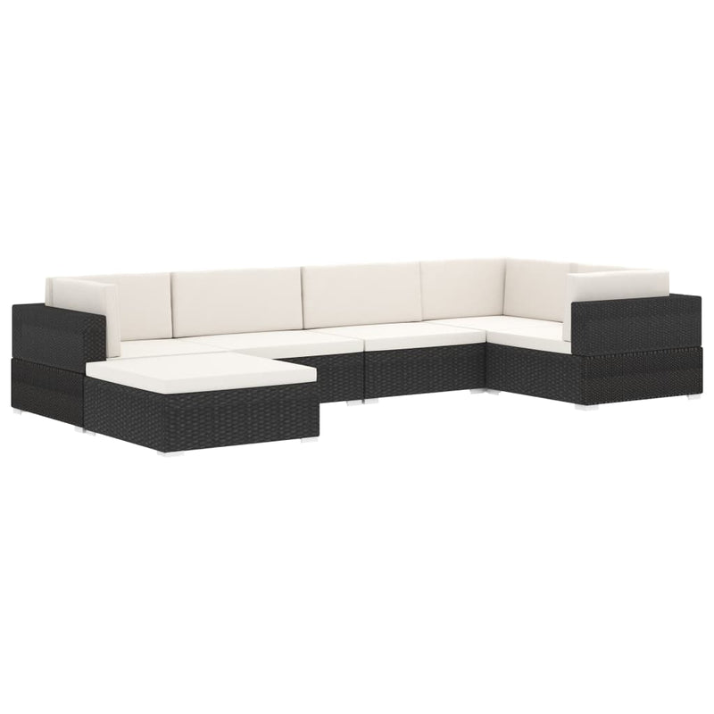 vidaXL Sectional Footrest 1 pc with Cushion Poly Rattan Brown
