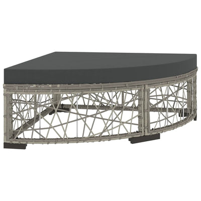 vidaXL 6 Piece Garden Lounge Set with Cushions Poly Rattan Grey