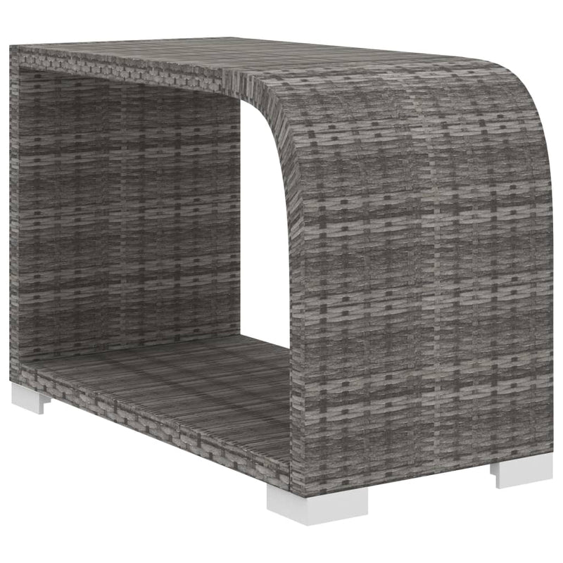 vidaXL 10 Piece Garden Lounge Set with Cushions Poly Rattan Grey