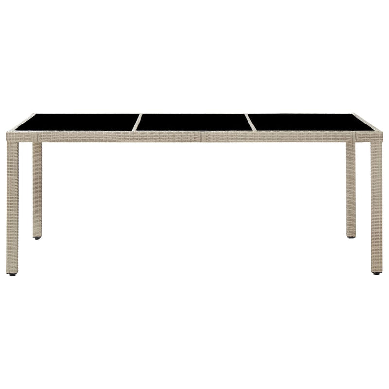 vidaXL 9 Piece Outdoor Dining Set with Cushions Poly Rattan Beige