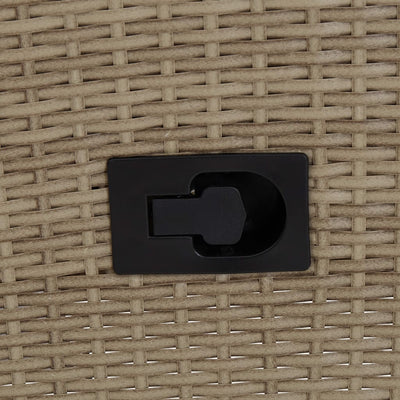 vidaXL Outdoor Chairs 2 pcs with Cushions Poly Rattan Beige