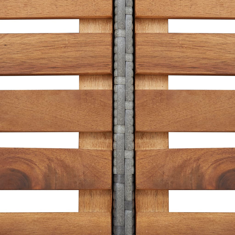 vidaXL Square Spa Surround Black 268 x 268 x 55 cm Poly Rattan