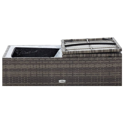 vidaXL 2 Piece Garden Lounge Set with Cushions Poly Rattan Grey