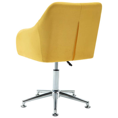 vidaXL Swivel Dining Chairs 6 pcs Yellow Fabric
