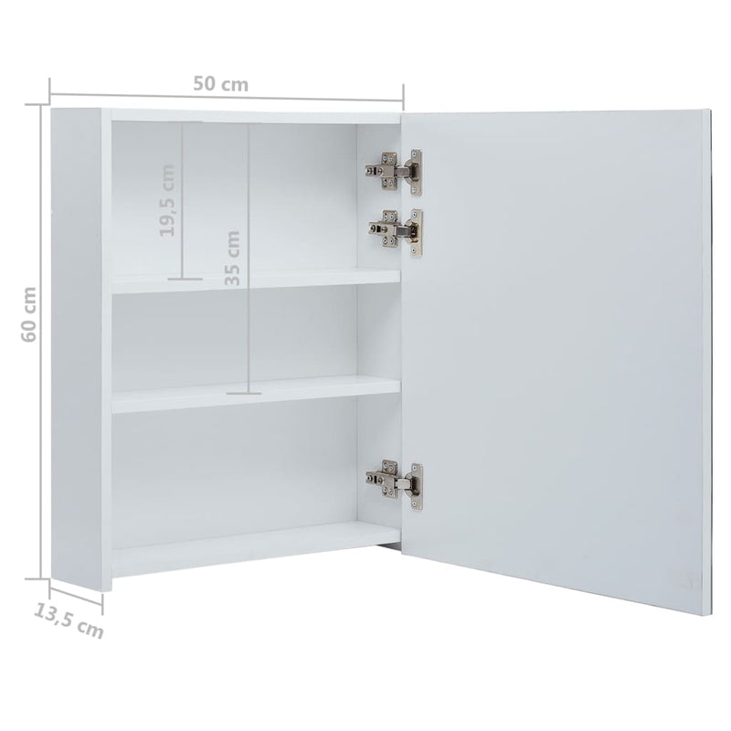 vidaXL LED Bathroom Mirror Cabinet 50x13.5x60 cm