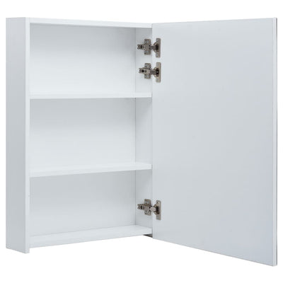 vidaXL LED Bathroom Mirror Cabinet White and Oak 50x13x70 cm