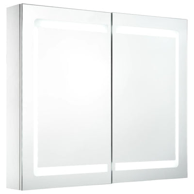 vidaXL LED Bathroom Mirror Cabinet 80x12.2x68 cm