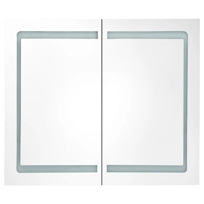 vidaXL LED Bathroom Mirror Cabinet 80x12.2x68 cm