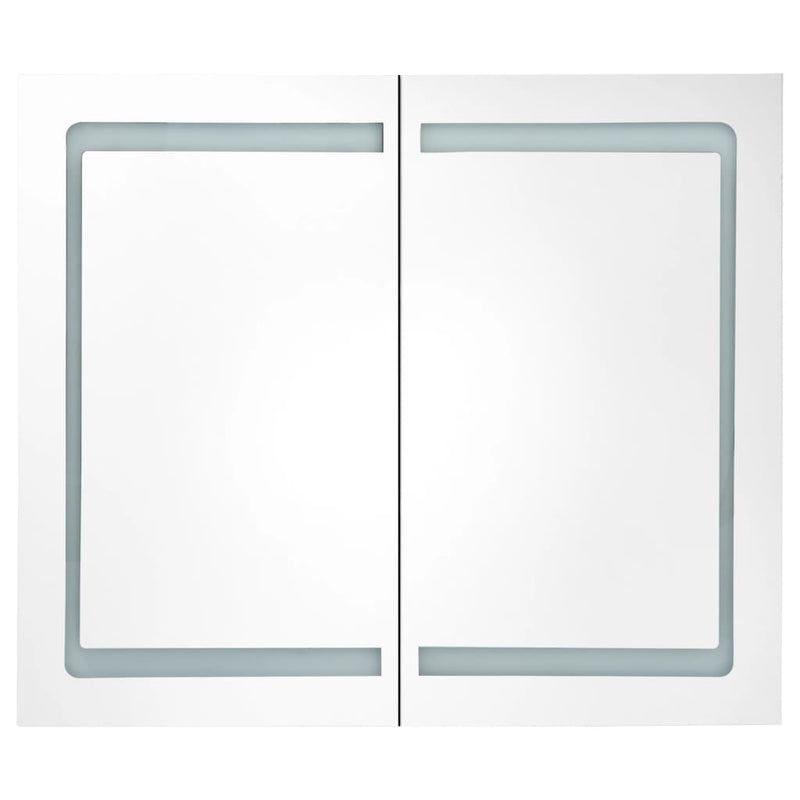 vidaXL LED Bathroom Mirror Cabinet 80x12.2x68 cm