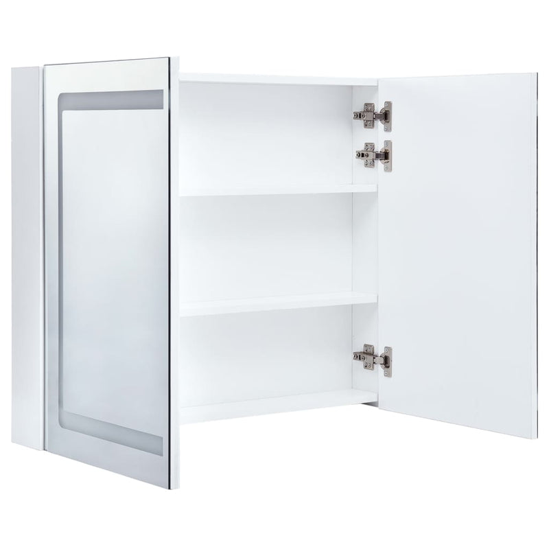 vidaXL LED Bathroom Mirror Cabinet 80x12.2x68 cm