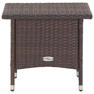 vidaXL Tea Table Black 50x50x47 cm Poly Rattan