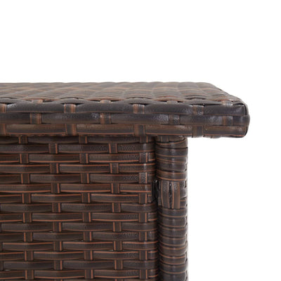 vidaXL Tea Table Black 50x50x47 cm Poly Rattan