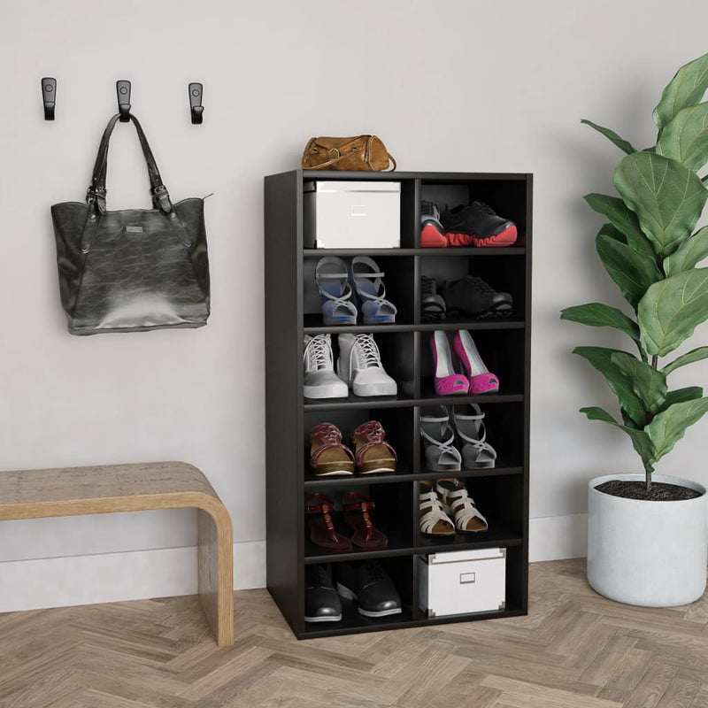 vidaXL Shoe Rack Sonoma Oak 54x34x100.5 cm Engineered Wood