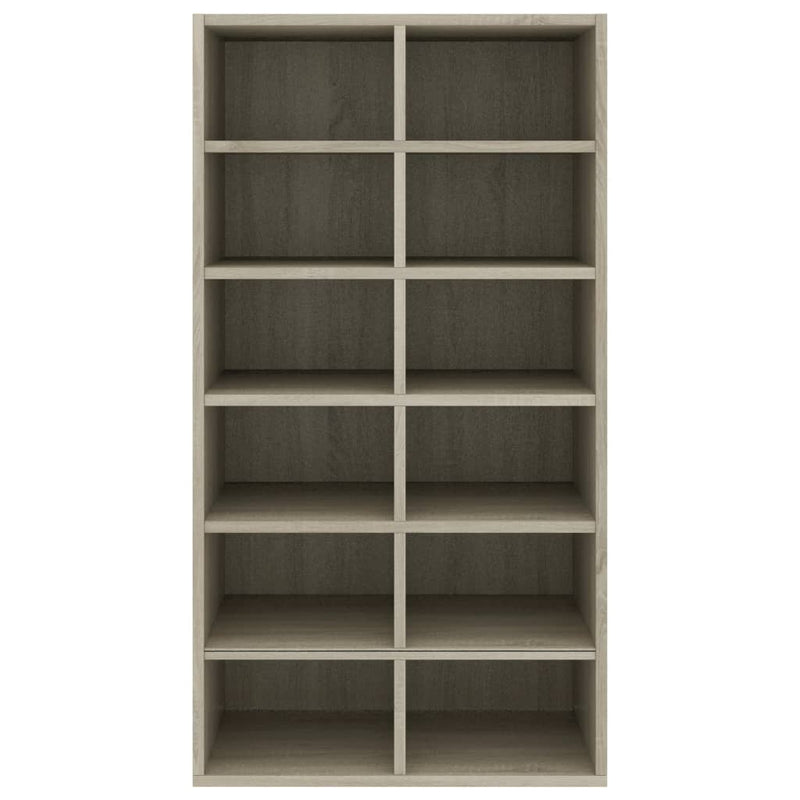 vidaXL Shoe Rack Sonoma Oak 54x34x100.5 cm Engineered Wood