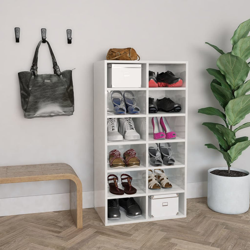 vidaXL Shoe Rack Sonoma Oak 54x34x100.5 cm Engineered Wood