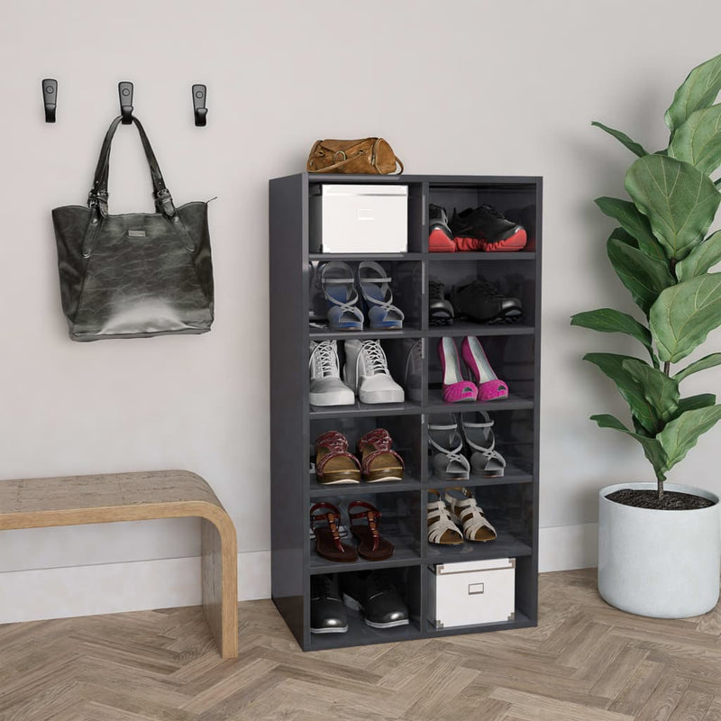 vidaXL Shoe Rack Sonoma Oak 54x34x100.5 cm Engineered Wood