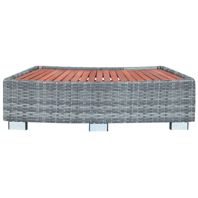 vidaXL Spa Step Poly Rattan 92x45x25 cm Black