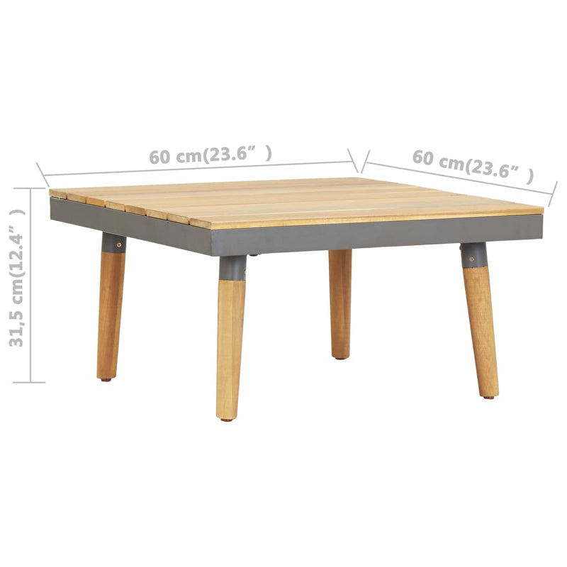 vidaXL 8-Seater Garden Lounge Set with Cushions Solid Acacia Wood