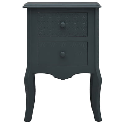 vidaXL Bedside Cabinet Grey 43x32x65 cm MDF
