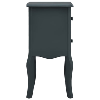 vidaXL Bedside Cabinet Grey 43x32x65 cm MDF