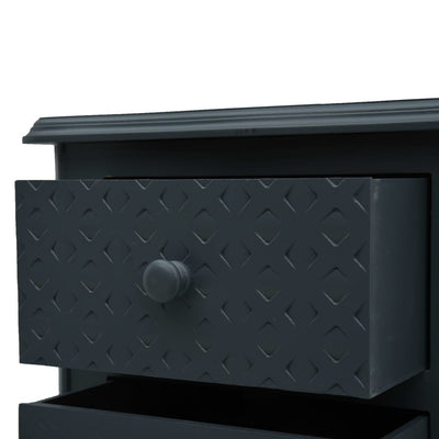 vidaXL Bedside Cabinet Grey 43x32x65 cm MDF