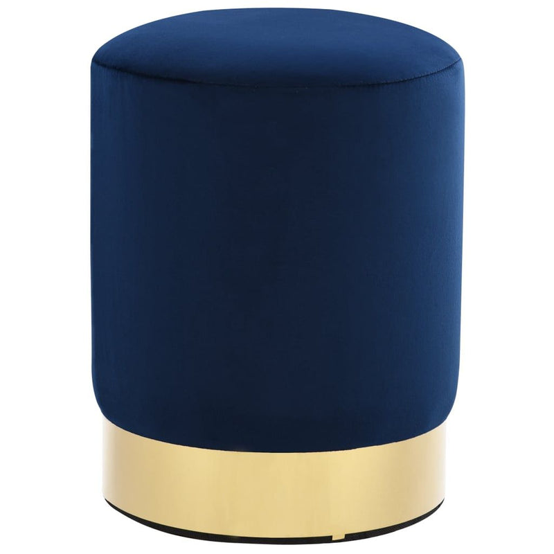 vidaXL Stool Brown and Gold Velvet