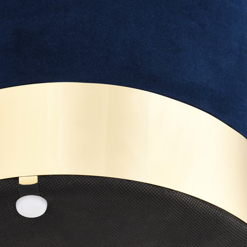 vidaXL Stool Brown and Gold Velvet