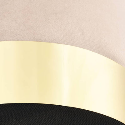 vidaXL Stool Brown and Gold Velvet