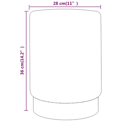 vidaXL Stool Brown and Gold Velvet