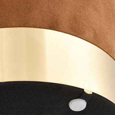 vidaXL Stool Brown and Gold Velvet