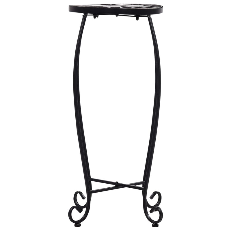 vidaXL Mosaic Tables 3 pcs Black and White Ceramic