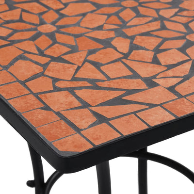 vidaXL Mosaic Bistro Table Black and White 60 cm Ceramic