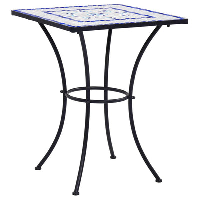 vidaXL Mosaic Bistro Table Black and White 60 cm Ceramic