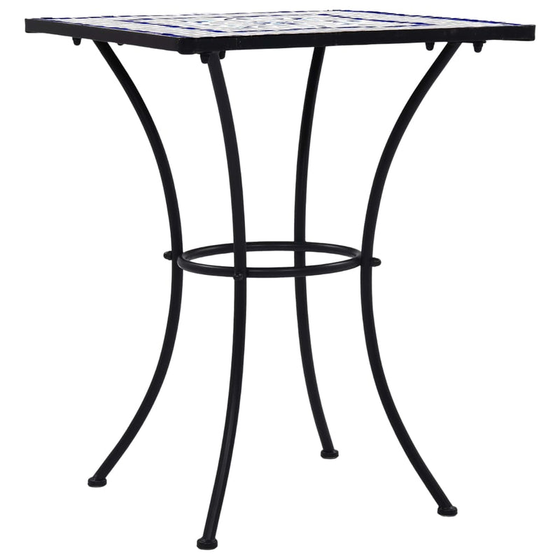 vidaXL Mosaic Bistro Table Black and White 60 cm Ceramic