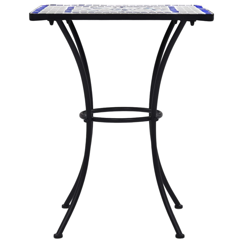 vidaXL Mosaic Bistro Table Black and White 60 cm Ceramic