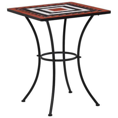 vidaXL Mosaic Bistro Table Black and White 60 cm Ceramic