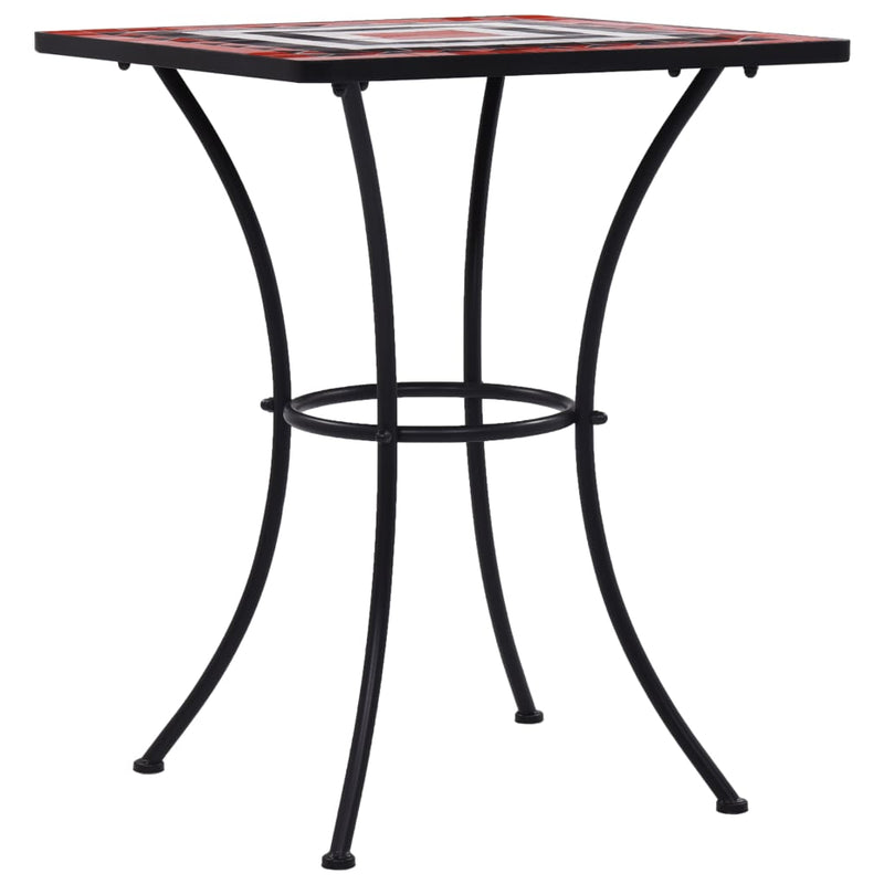 vidaXL Mosaic Bistro Table Black and White 60 cm Ceramic