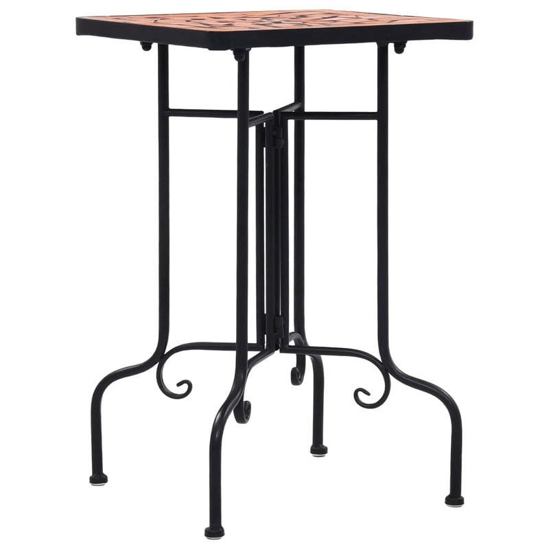 vidaXL Mosaic Side Table Black and White Ceramic